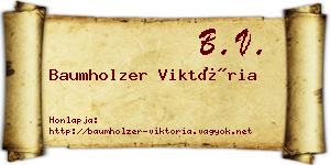 Baumholzer Viktória névjegykártya